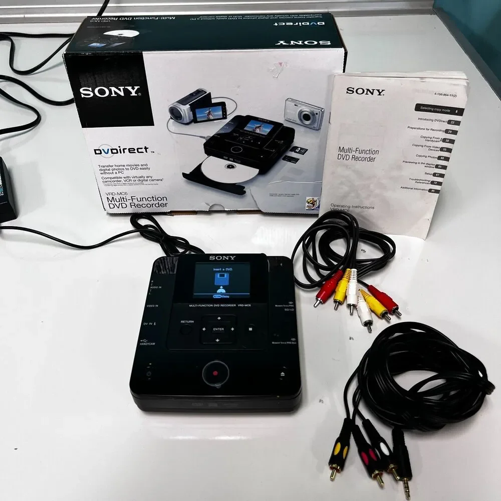 Sony VRD-MC6 DVDirect Multi-Function DVD Recorder Tested w/ Box Manual & Cables